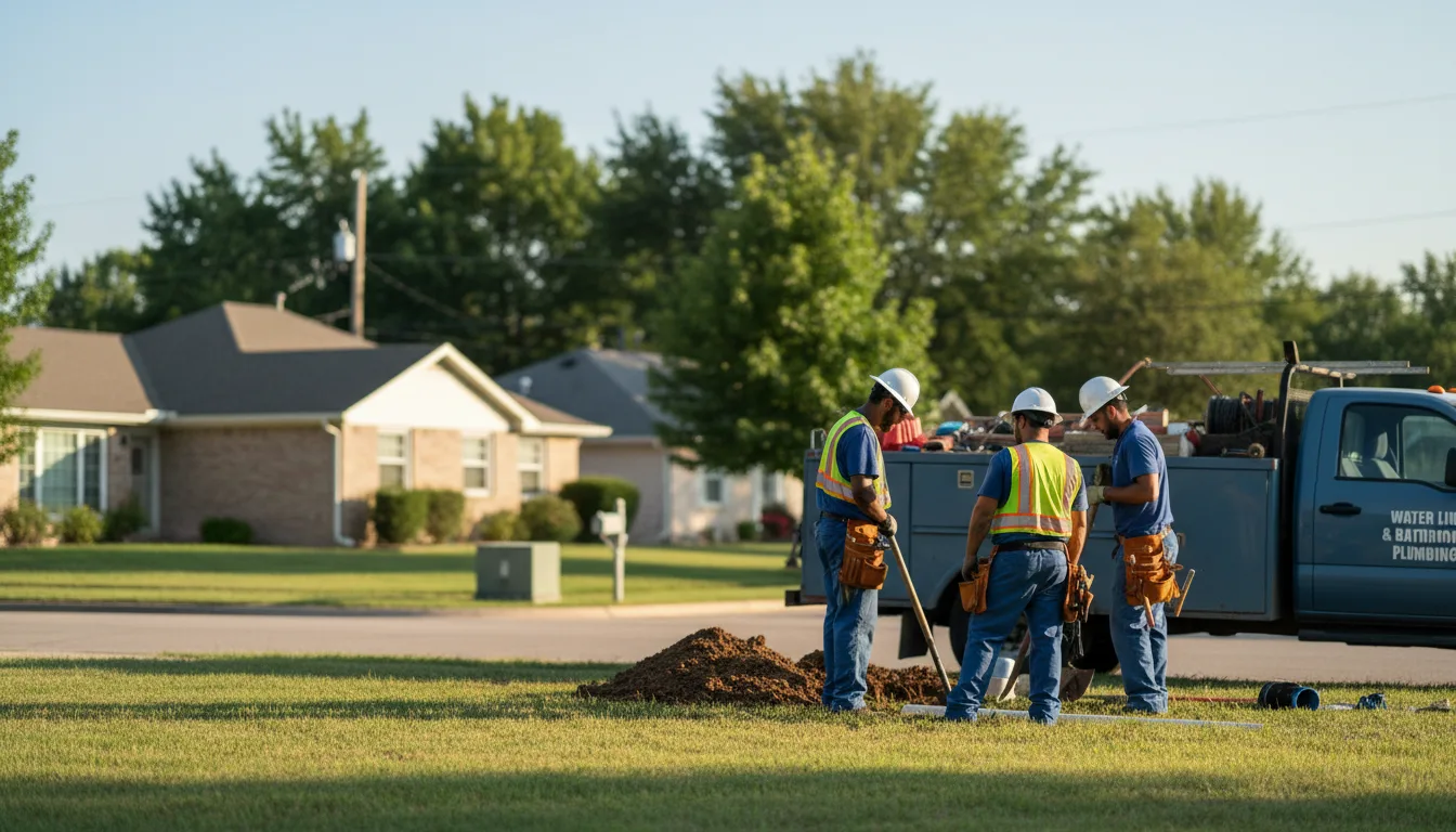 Residential water line and bathroom plumbing service in Seymour, MO